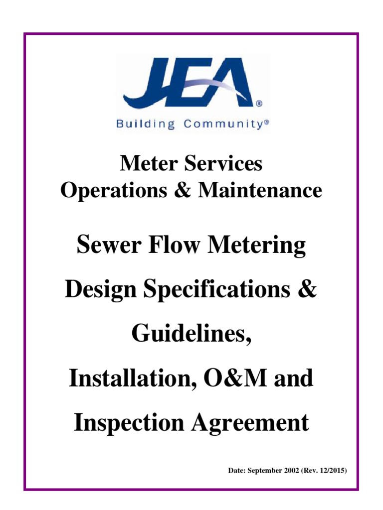 Wastewater Flow Meter Design Guideline PDF Flow Measurement Calibration