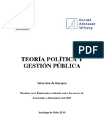 Varios Autores - Teoría Política y Gestión Pública. Selección de Ensayos. Basados en El Diplomado Realizado Entre Los Meses de Noviembre y Diciembre Del 2009-Konrad Adenauer Stiftung (2010)