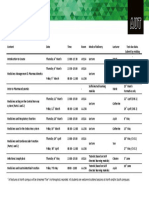 PHMY701: Pharmacology For Professional Practice Timetable: Semester One, 2021 - North Campus