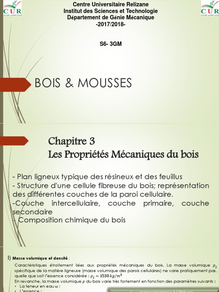 Propriétés mécaniques du bois et applications | PDF | Bois (matériau de ...