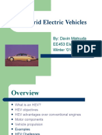 Hybrid Electric Vehicles: By: Davin Matsuda EE453 Electric Drives Winter 01