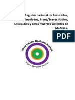 Registro Femicidios Observatorio Nacional MuMaLa Febrero 2021