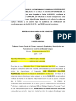 Acta para Imponerlo de La Captura