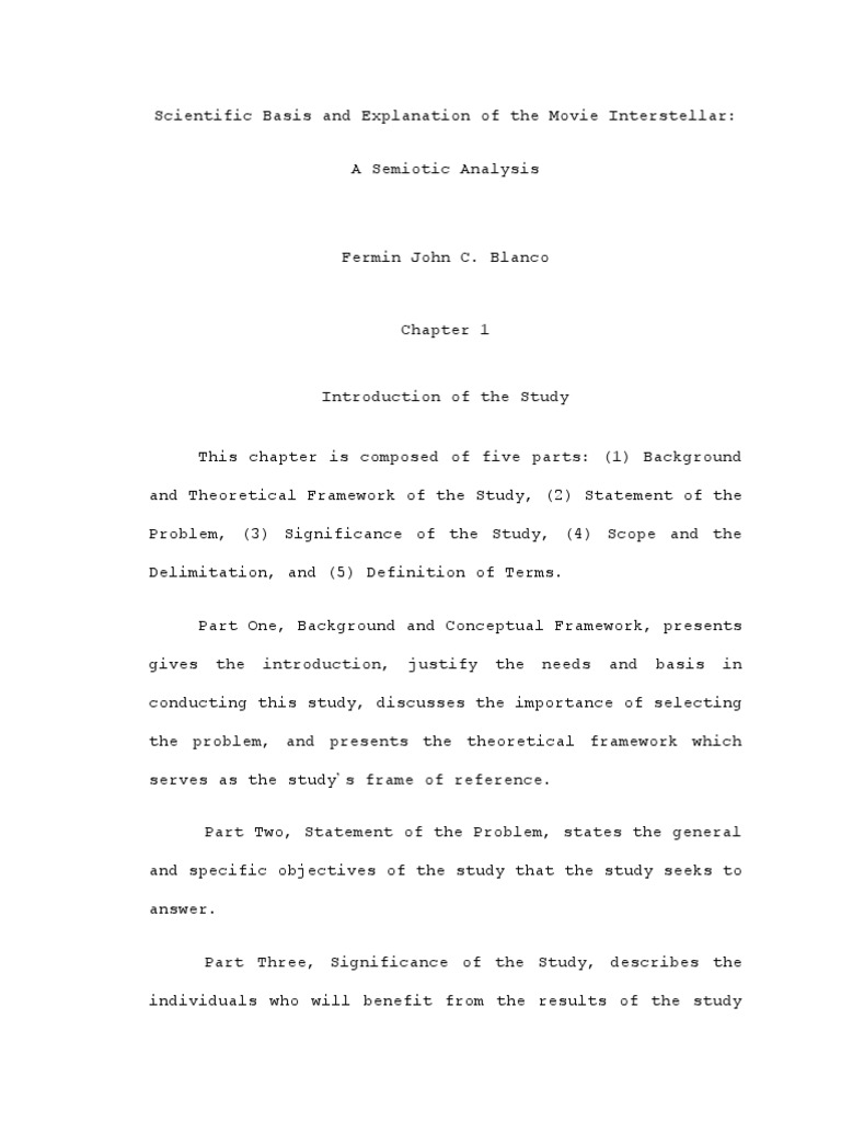 Semiotic Analysis of Interstellar Movie | PDF | Semiotics | Cognitive ...