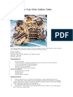 Peanut Butter Cup Oreo Icebox Cake: Ingredients