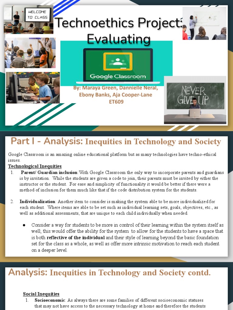 Technoethics Project | PDF | Classroom | Teachers