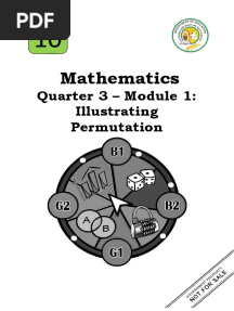 Mathematics: Quarter 3 - Module 1: Illustrating Permutation