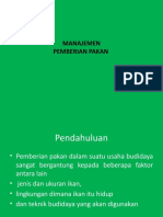 MANAJEMEN pemberian pakan