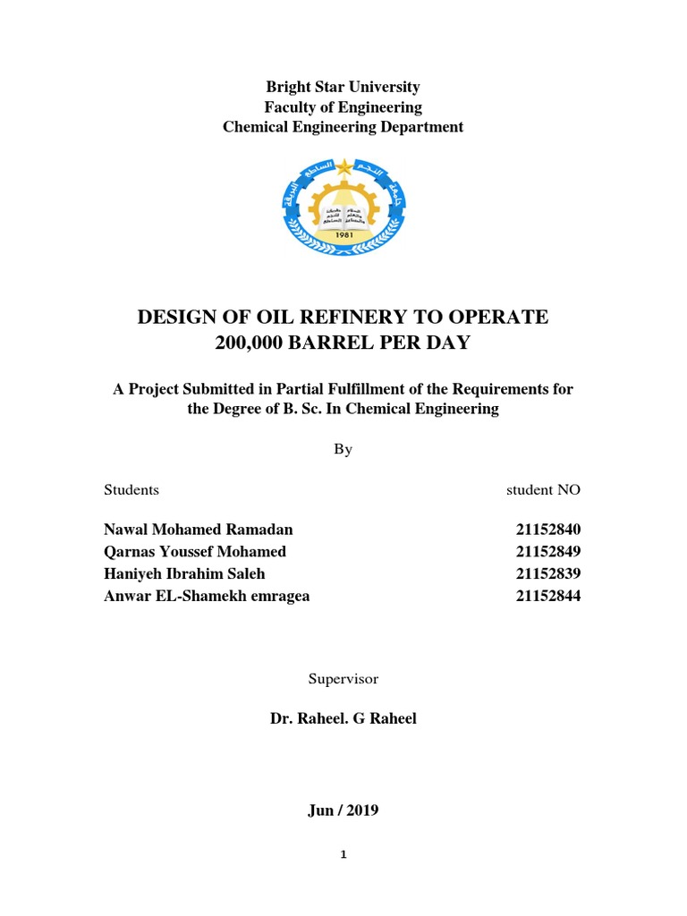 Oil Refinery Design: 200,000 BPD Unit | PDF | Oil Refinery | Petroleum