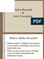 Marketing Research and Sales Forecasting