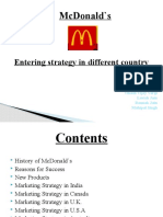 Mcdonald'S: Entering Strategy in Different Country