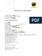 Certificado de Tradicion Medellin