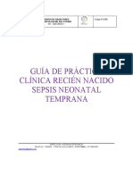 Recien Nacido Sepsis Neonatal Temprana