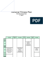 Personal Fitness Plan: Michelle Rosenhek J. Egan