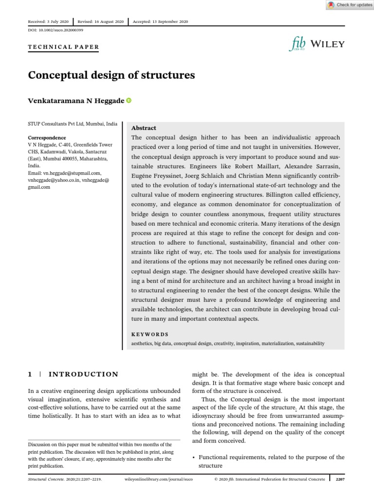 01 Conceptual Design Of Structures Pdf Design Creativity