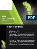 Chameleon Sitting On Green Plant Nature PPT Templates Widescreen