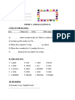 Animals Theme Lesson