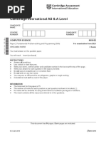 Cambridge International AS & A Level: Computer Science 9618/02