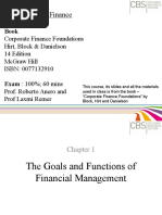 Introduction To Finance: Corporate Finance Foundations Hirt, Block & Danielson 14 Edition Mcgraw Hill Isbn: 0077132910