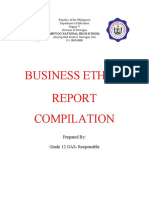 Business Ethics Compilation: Prepared By: Grade 12 GAS-Responsible