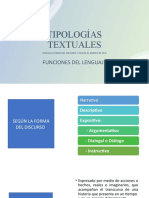TIPOLOGIAS TEXTUALES POR SU USO Y FUNCIONES DE LENGUAJE (1)