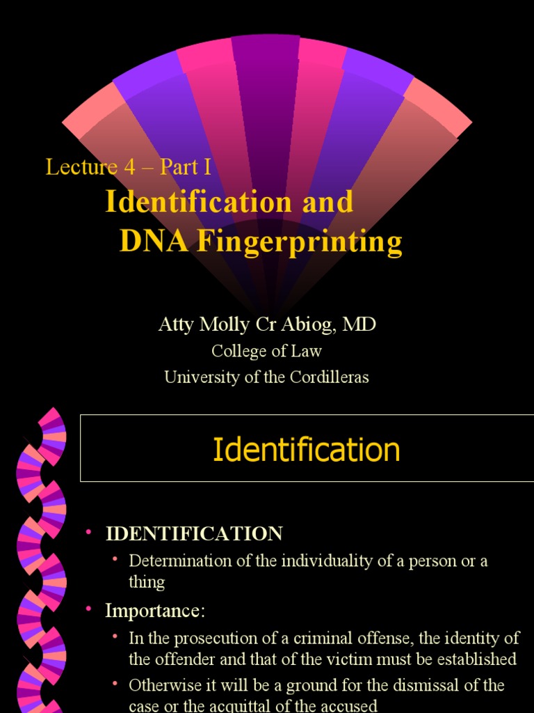 DNA Fingerprinting in Identification Methods | PDF | Fingerprint | Scar