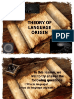 Theory of Language Origin
