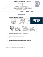 Evaluación Diagnostica de 4to SOCIALES