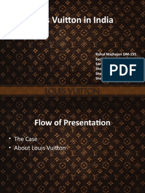 Louis Vuitton in India, PDF, Luxury Goods