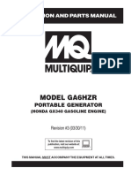Model Ga6Hzr: Operation and Parts Manual