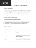 CS 427 Software Engineering: Course Description