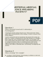 Does Emotional Arousal Influence Swearing Fluency