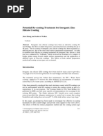 Potential Re-Coating Treatment For Inorganic Zinc Silicate Coating