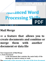 Lesson 3: Advanced Word Processing Skills