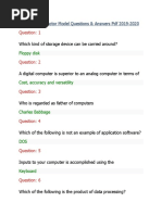 Computer Instructor Model Questions & Answers PDF 2019-2020: Floppy Disk