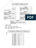 Jadwal Menu Makan