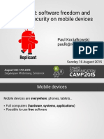 Replicant: Software Freedom and Privacy/security On Mobile Devices