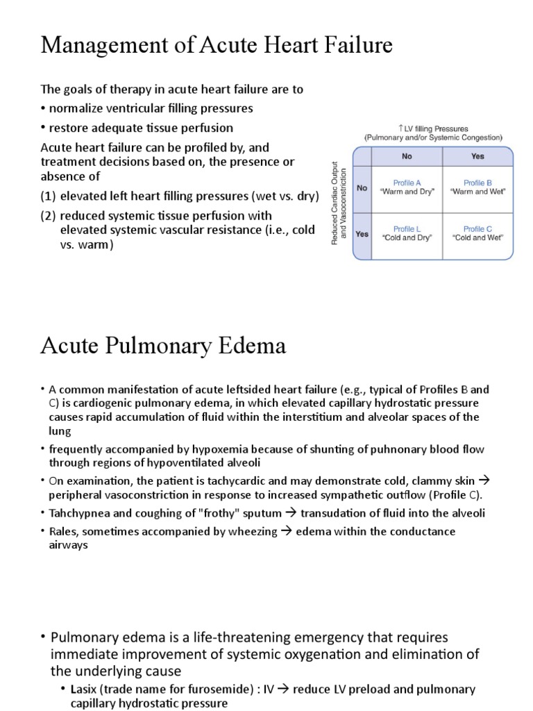 Management of Acute Heart Failure | PDF | Heart Failure | Myocardial ...