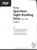 Grade 8 Piano Specimen Sight Reading Tests 2009 | PDF