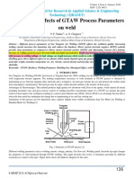 Effects of GTAW Process Parameters On Weld