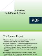 Financial Statements, Cash Flows & Taxes