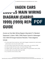 Volkswagen Cars 2000-05 Main Wiring Diagram (Cabrio 1999) (1999) Repair Guide - AutoZone