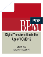 Digital Transformation in The Age of COVID 19