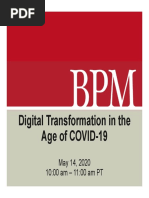 Digital Transformation in The Age of COVID 19