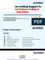 Dissertation Writing Support in Advanced Python Coding