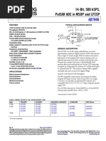 14-Bit, 500 KSPS, Pulsar Adc in Msop and LFCSP: Data Sheet