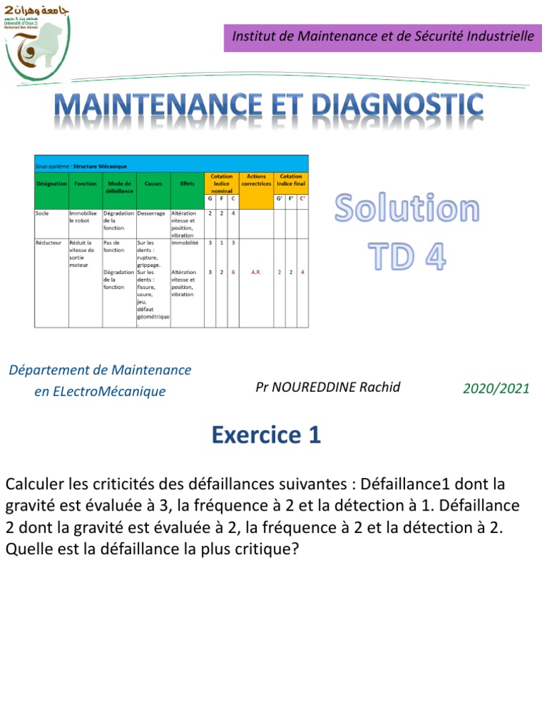 Sol TD4 Exos1 2 | PDF | Physique appliquée et interdisciplinaire ...