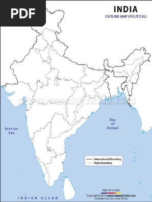 Political Map Of India Blank Printable Pdf India Political Map In A4 Size | Pdf