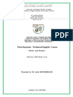 First-Semester Technical-English Course: - Theory and Practice