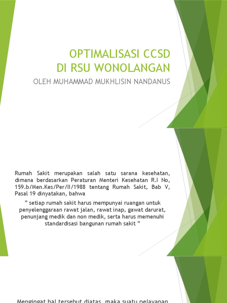 Optimalisasi CSSD di RSU Wonolangan | PDF | Sains & Matematika
